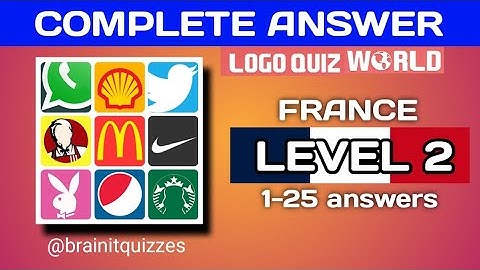 Logo Quiz World, France. level 2 answers #logoquiz @brainitquiz