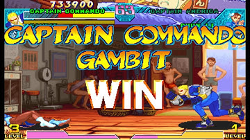Marvel vs Capcom 1 ( Arcade ) - Captain Commando / Gambit Playthrough ( July 4, 2017 )