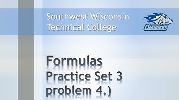 Math Review - Formulas Chapter Practice Set 3, Problem 4.) "Setting Up & Evaluating Formulas".