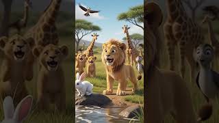 The Little Lion Who Found His Courage 🦁❤️ | Kids Animal Story #Shorts