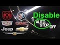 Auto Stop Start disable