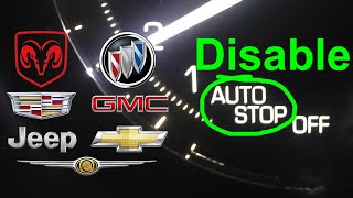 Auto Stop Start disable