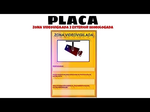 PLACA SEÑAL ZONA VIDEOVIGILADA