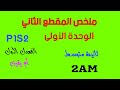 ملخص ثانية متوسط المقطع الثاني P1S2 2AM 