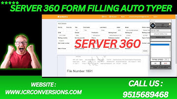 Server 360 Form Filling Auto Typer Software | Server 360 KYC Form Filling Auto Typing Software | KYC