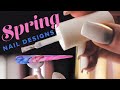 Spring Nail Designs Using Aprés Watercolor Inks