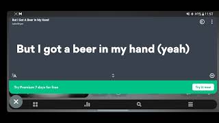 Luke Bryan - But I Got A Beer In My Hand (Official Instrumental Lyric Video)