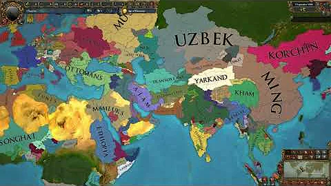 EU4 Timelapse but the Mughals have 32 Tech!