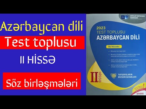 Söz birləşmələri . Tam izah.Azərbaycan dili test toplusu 2023