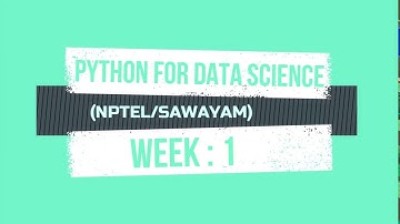 (NEW) 2020-Python For Data Science | NPTEL/SWAYAM | Assignment 1 Solution