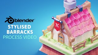 Blender - Stylized Barracks | 3D Modelling Process