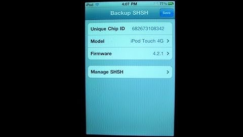 iSHSHit: Save SHSH On Your iPhone or iPod touch