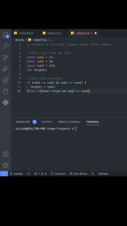 JavaScript Program to Find the Largest Among Three Numbers #viralvideo ...