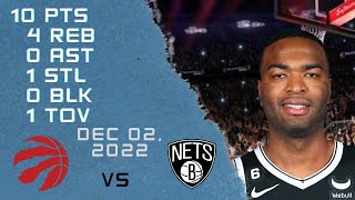 T.J. Warren All possessions 02-12-2022 NETS vs RAPTORS NBA REGULAR SEASON