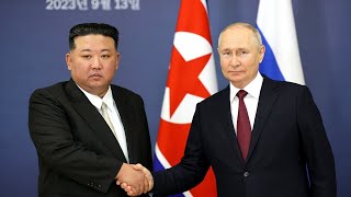 North Korea's Kim Jong-Un Vows Full Support For Russia's Just Fight - Vladimir Putin E  Kim Jong-Un