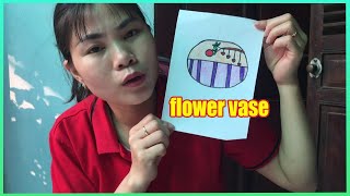 Color the picture: flower vase
