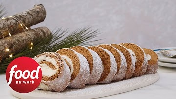 Gingerbread Cake Roll | Holiday Baking Championship | Food Network