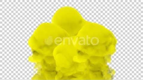 Large Scale Yellow Smoke Billowing Over Steady Flow | Motion Graphics - Envato elements