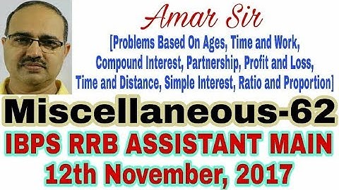 IBPS RRB ASSISTANT MAIN 12th Nov, 2017: Memory based Miscellaneous Questions-62