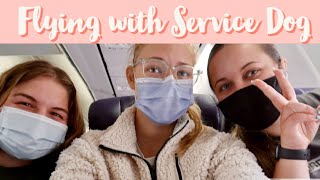 Flying with Service Dog // First Time!