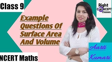 Example Question Of Surface Area And Volume Class 9 NCERT Maths I Aarti Kumari