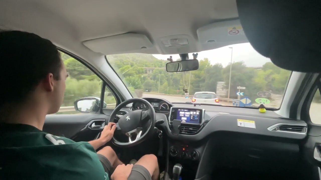 Driving along the coasts of the garraf 