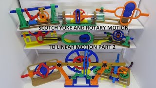 Scotch Yoke and Rotary to Linear Motion Mechanisms PART 2. 3D Printed Models