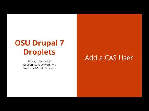OSU Drupal 7 - Add a CAS User