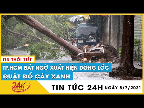 TP.HCM bất ngờ xuất hiện dông lốc quật đổ nhiều cây xanh, đề phòng thời tiết xấu do áp thấp