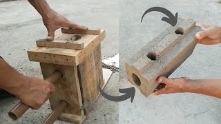 How to Make Mortise Blocks With Vertical and Horizontal Holes by Oficina Maker 30,094 views 1 year ago 8 minutes, 51 seconds