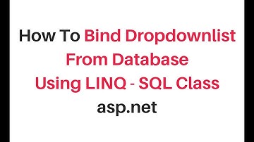 bind dropdownlist from database in asp.net using linq sql c#4.6