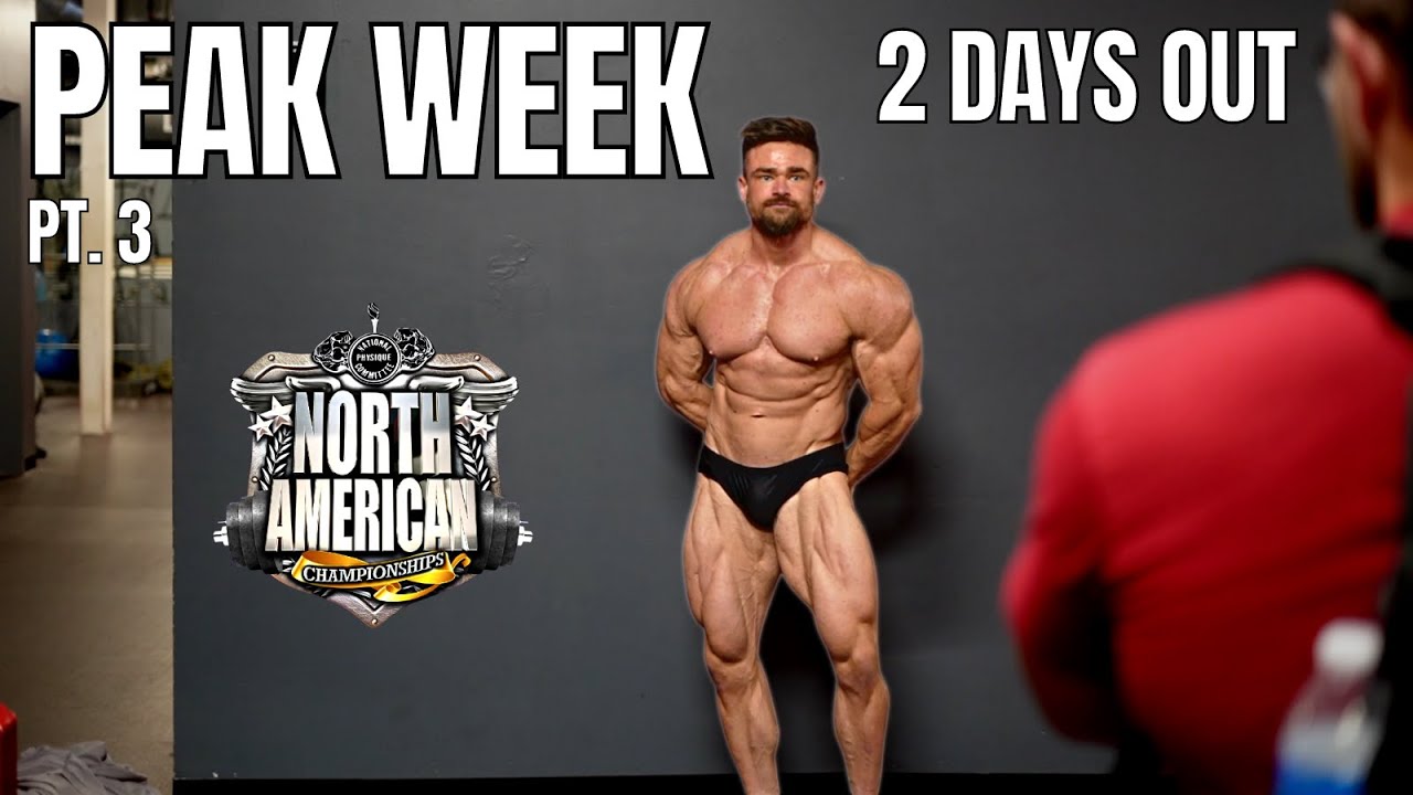 PEAK WEEK (2 Days Out!) | BODYBUILDING DIET, LAST WORKOUT & POSING 💪🏽 | North Americans 2023