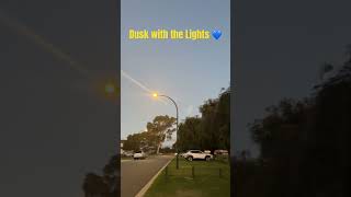 Dusk with the lights. #eveningwalk #light #dusk