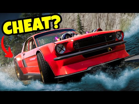 Using a CHEAT Car to Escape a FAST Flood in BeamNG Drive Mods?!