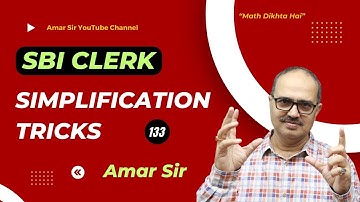 Simplification Tricks for SBI Clerk | Memory Based Questions | By Amar Sir @AmarSirmaths