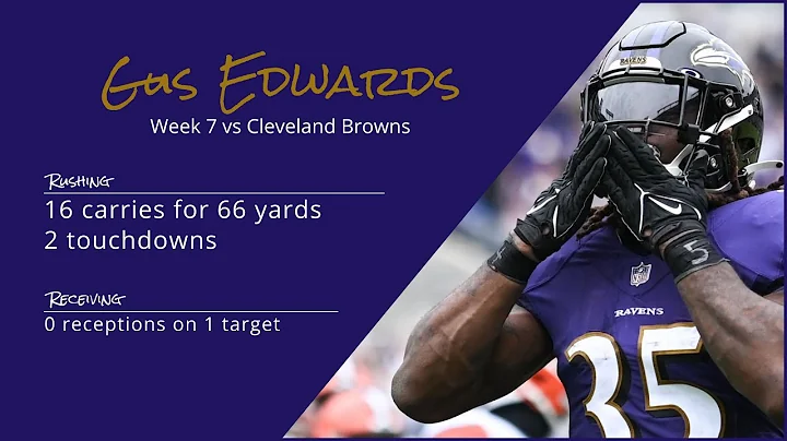 Gus Edwards RB Baltimore Ravens | Every play | 202...
