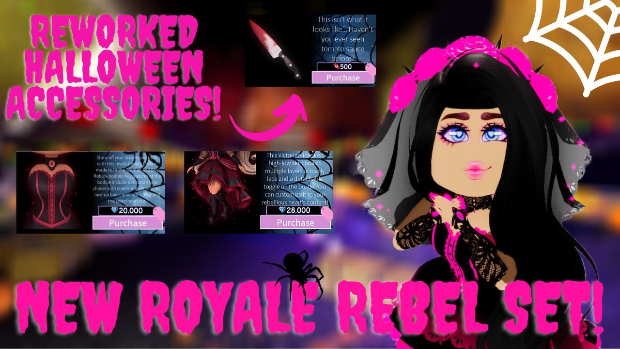 New Royale Rebel Set And Reworked Halloween Accessories! - Royale🏰High ...