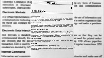 Tybcom sem 6 | Computer System and Application | Module:1 Ecommerce notes