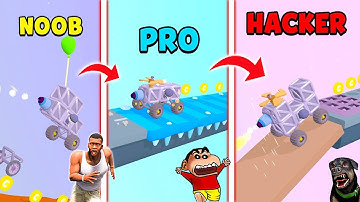 SHINCHAN UPGRADING HIS CAR IN RIDE MASTER WITH FRANKLIN AND CHOP | NOOB VS PRO VS HACKER