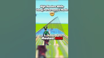 How To Get High Meshes On Performance Mode 🤯 #shorts #fortnite