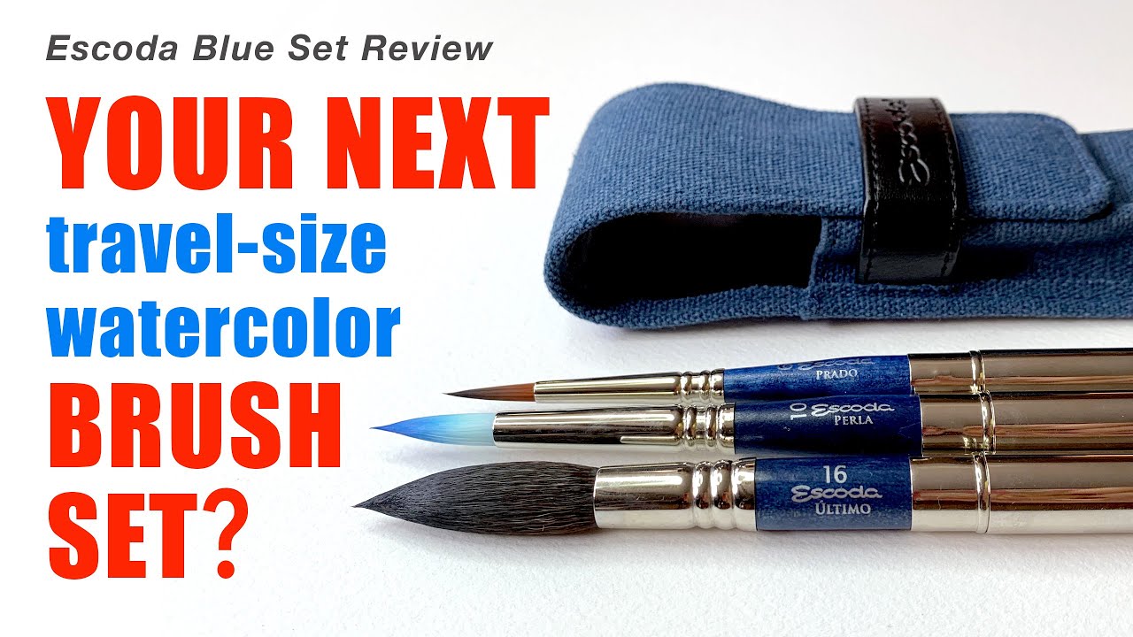 MY FAVORITE WATERCOLOR BRUSH SET 🎨 Escoda Red Travel Set Review