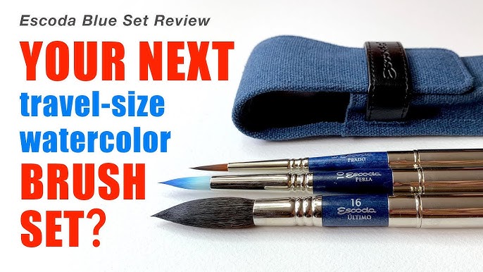 MY FAVORITE WATERCOLOR BRUSH SET 🎨 Escoda Red Travel Set Review: Versatil  & Perla in action! 