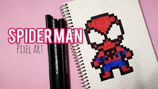 : Spider Man. Pixel Art.  .   . #pixelart #spiderman