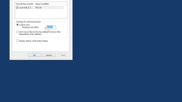 Windows 8.0 Professional - Set the Recycle Bin Properties