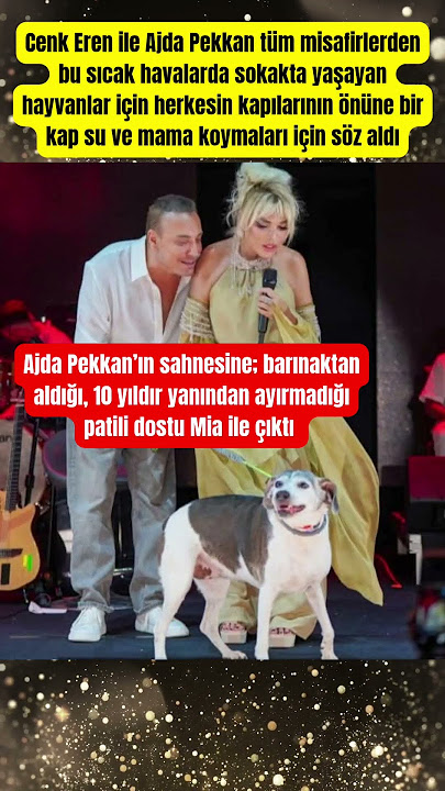 Ajda Pekkan took the stage with her furry friend, whom she adopted from the shelter and never lef...