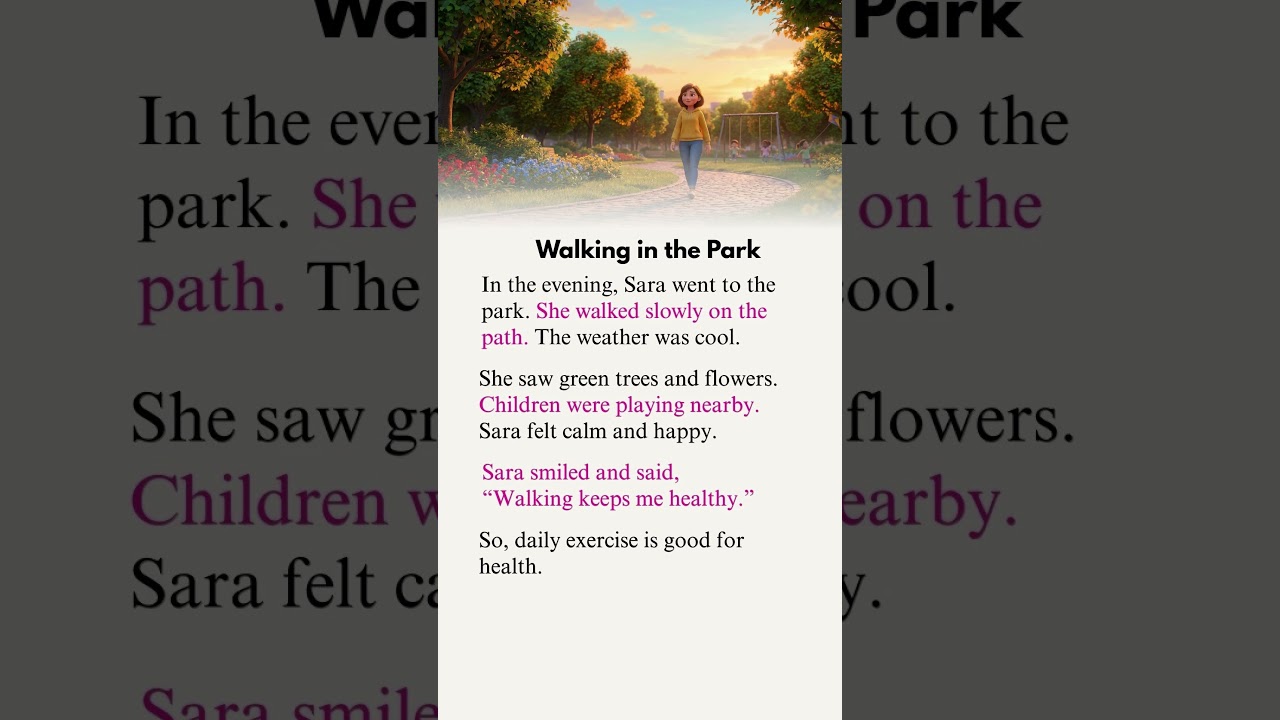 Walking in the Park | Easy English Channel | Learn English for Beginners #englishstory