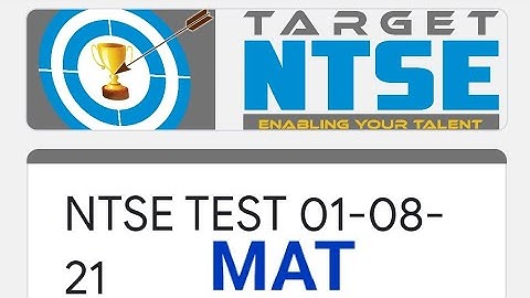 NTSE 01/08/2021 MAT solution With Explanation beneficial for NMMS, PSTSE and Competitions also