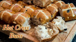 Hot Cross Buns reminder 2023 (Easy, No knead recipe)