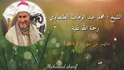 الشيخ : محمد عبدالوهاب الطنطاوي - سورة  فاطر  - منشية الأخوة 3/5/1999