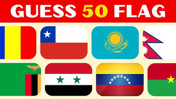🚩Guess The Country By The Flag in 3 seconds | 50 Countries Flag Quiz.